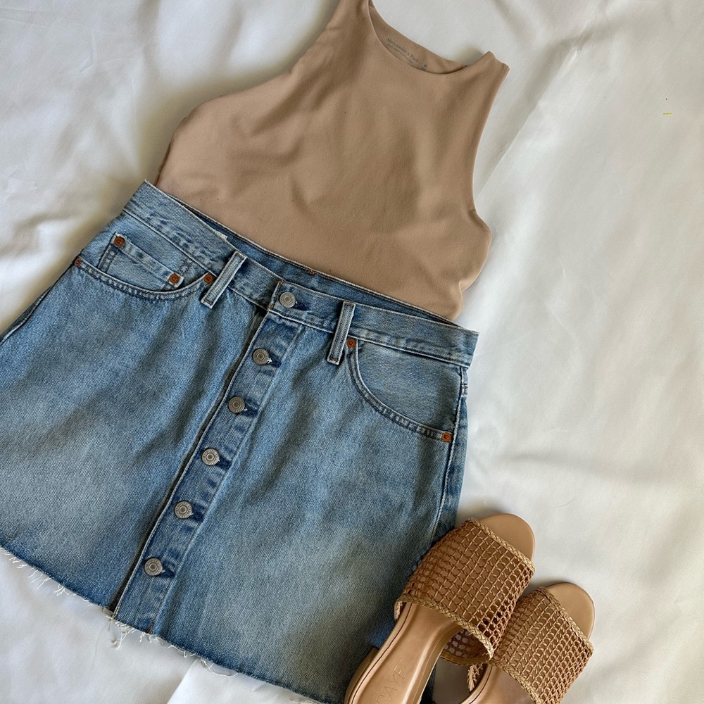Levi's Light Blue Denim Mini Skirt
